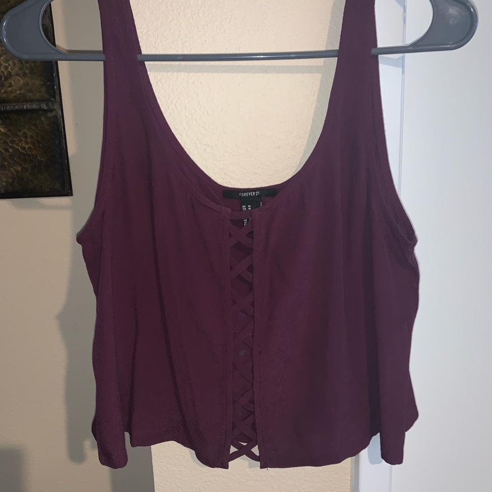 Maroon crop tank